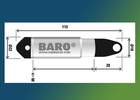 Baro-Diver schematische Darstellung der Abmessungen in mm