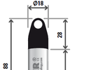 Micro-Diver schematische Darstellung der Abmessungen in mm