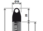 CTD-Diver schematische Darstellung der Abmessungen in mm