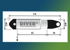 TD-Diver schematische Darstellung der Abmessungen in mm